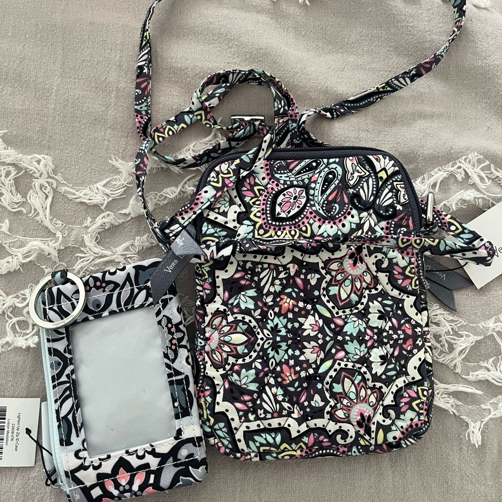 Vera Bradley Multicolor Paisley Crossbody Bag with ID Holder